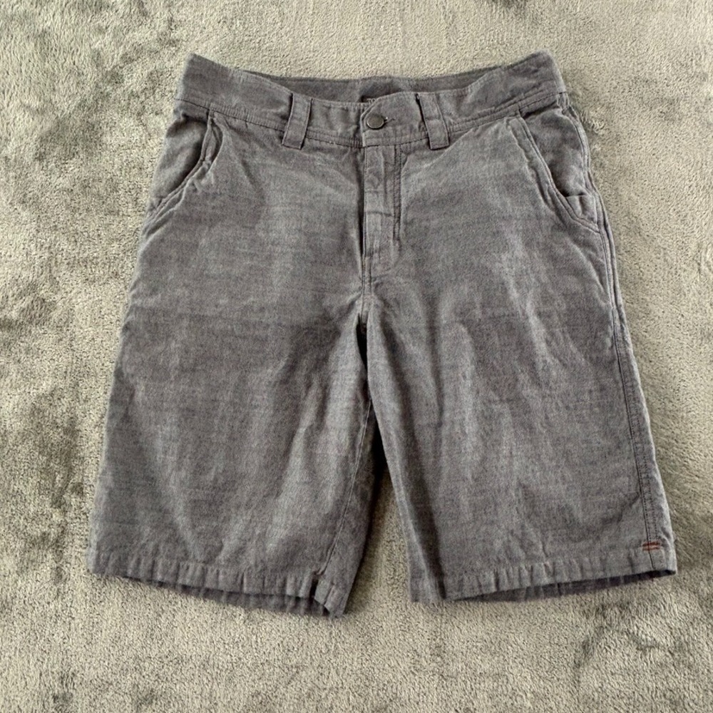 Toad&Co Jackfish‎ Short 30 Gray Organic Cotton Herringbone 10" Inseam Bermuda